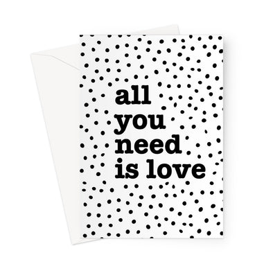 All you need is dotty love Greeting Card (Free Shipping)