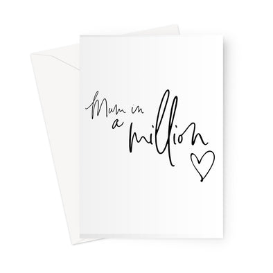 Mum in a Million Greeting Card (Free Shipping)