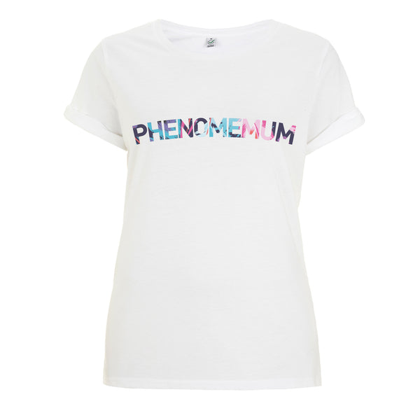 Phenomemum - Roll Sleeved White Tee