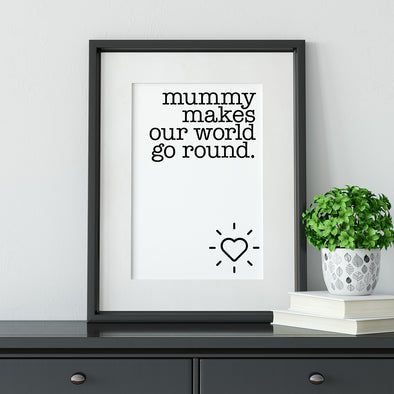 Mummy makes our world go round.